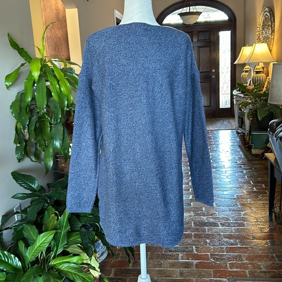 Old Navy Marled V-Neck Tunic Sweater in Marquee Moon szL - Picture 10 of 11